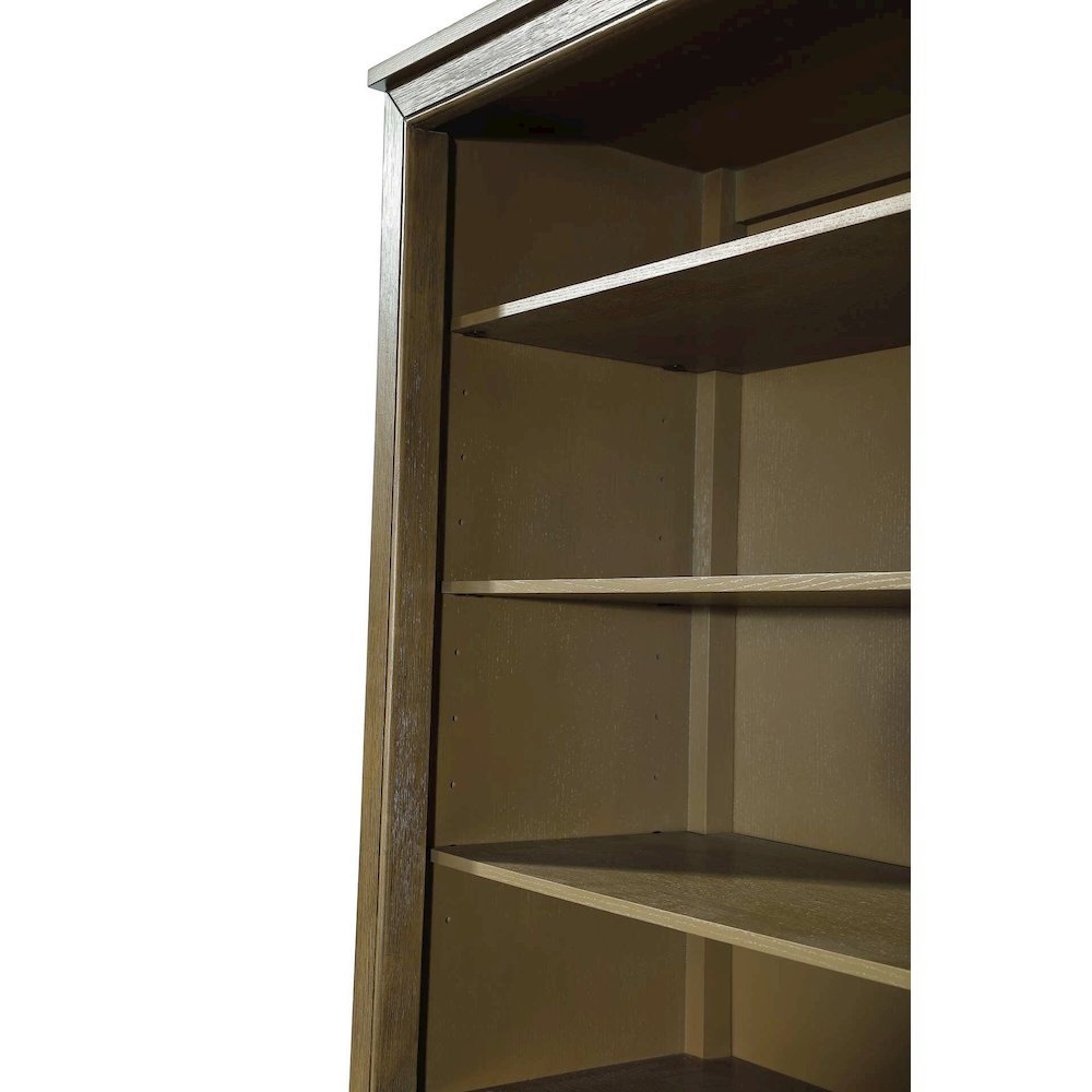 16 Inch Open Shelving Bath Storage Cabinet in Hazel Oak. Picture 3