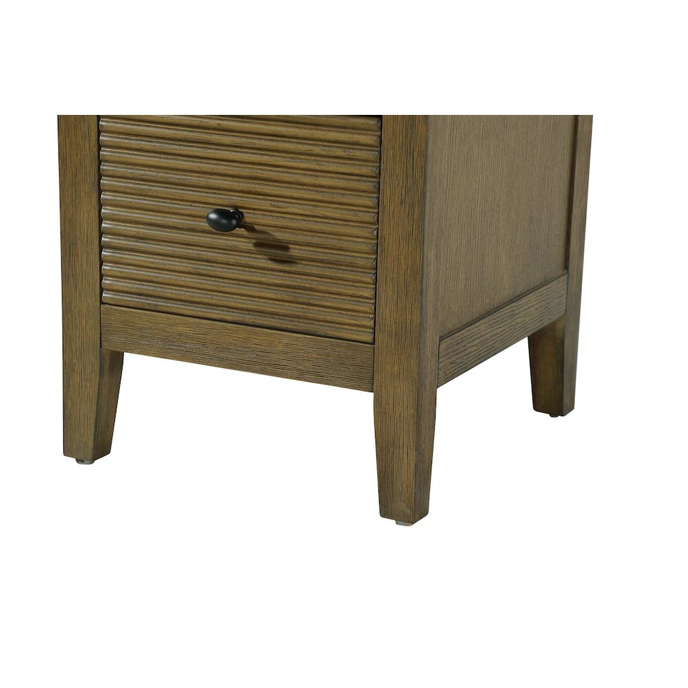 16 Inch Open Shelving Bath Storage Cabinet in Hazel Oak. Picture 5