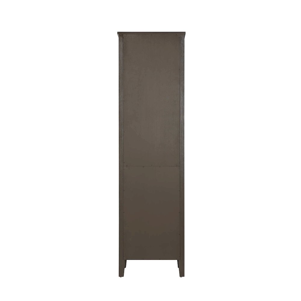 20 Inch Open Shelving Bath Storage Cabinet in Chocolate Oak. Picture 6
