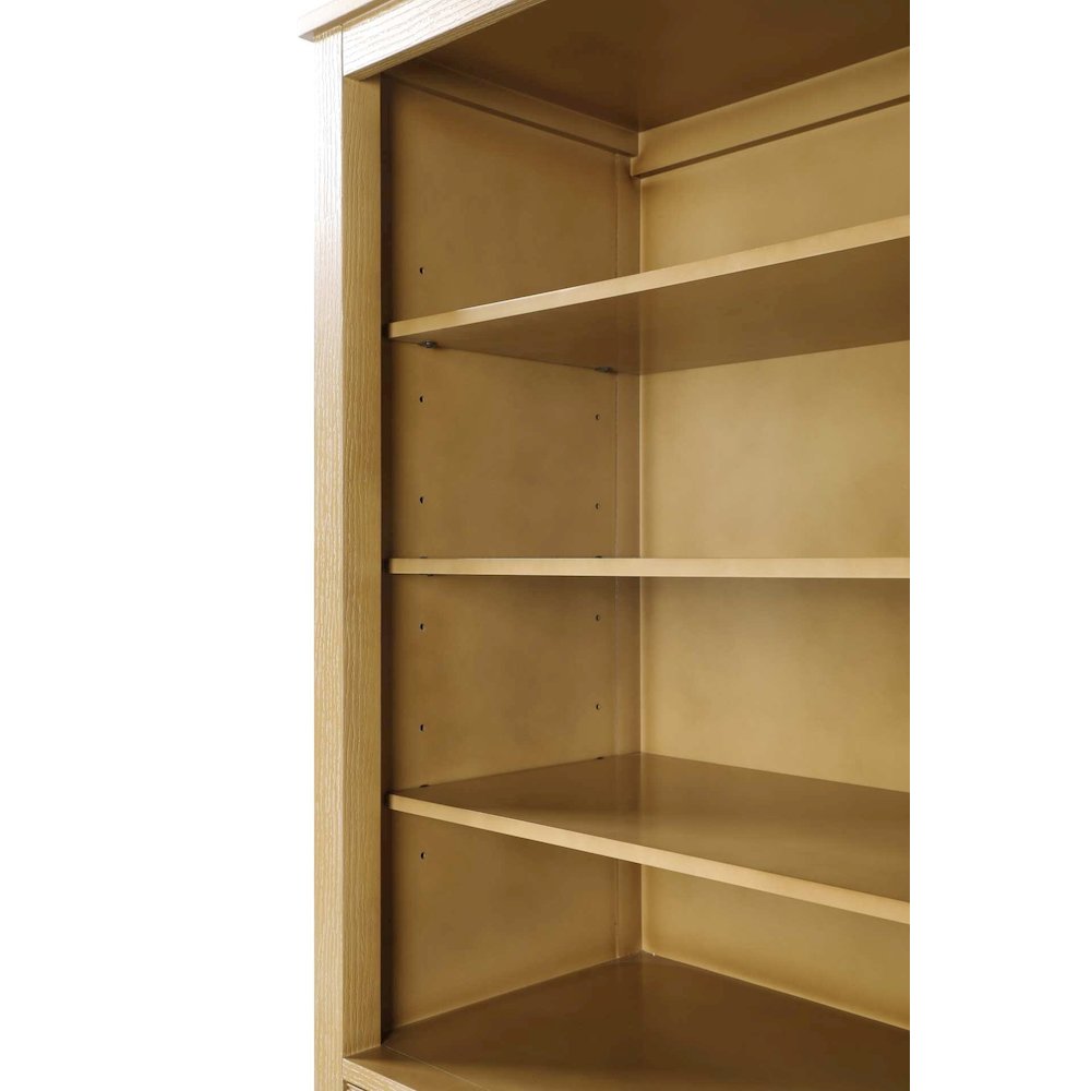 20 Inch Open Shelving Bath Storage Cabinet in Linen Oak. Picture 3