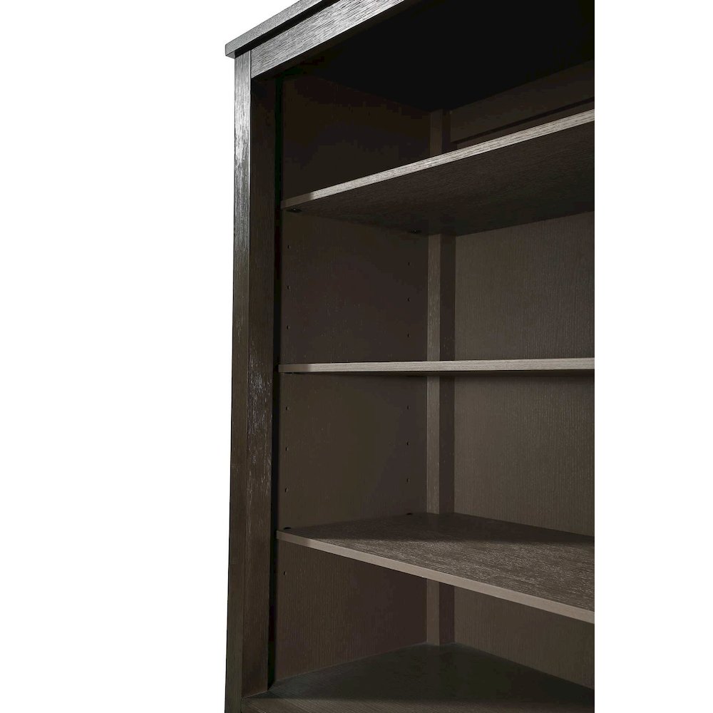 24 Inch Open Shelving Bath Storage Cabinet in Chocolate Oak. Picture 3