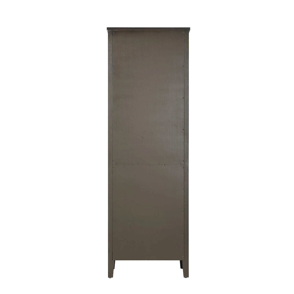 24 Inch Open Shelving Bath Storage Cabinet in Chocolate Oak. Picture 6