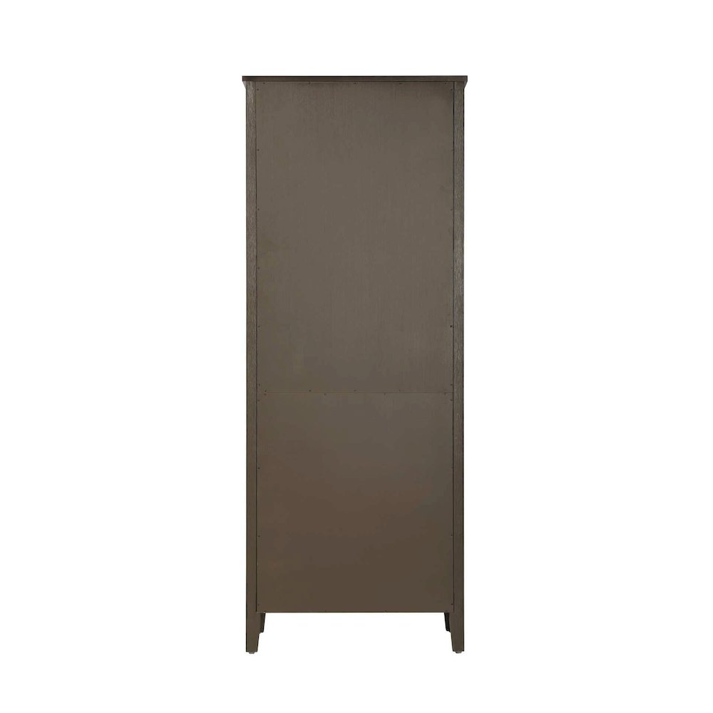 28 Inch Open Shelving Bath Storage Cabinet in Chocolate Oak. Picture 6