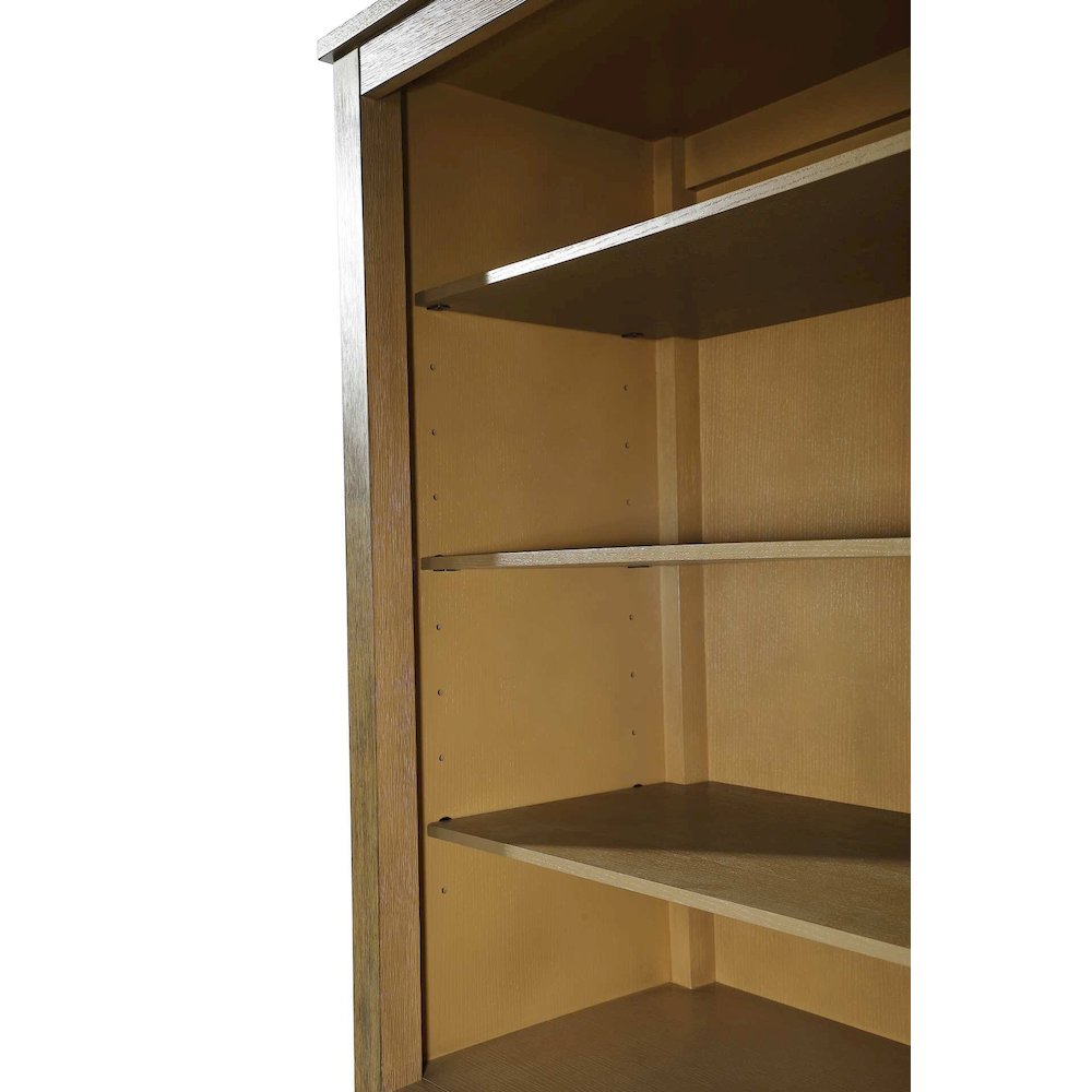 28 Inch Open Shelving Bath Storage Cabinet in Hazel Oak. Picture 3