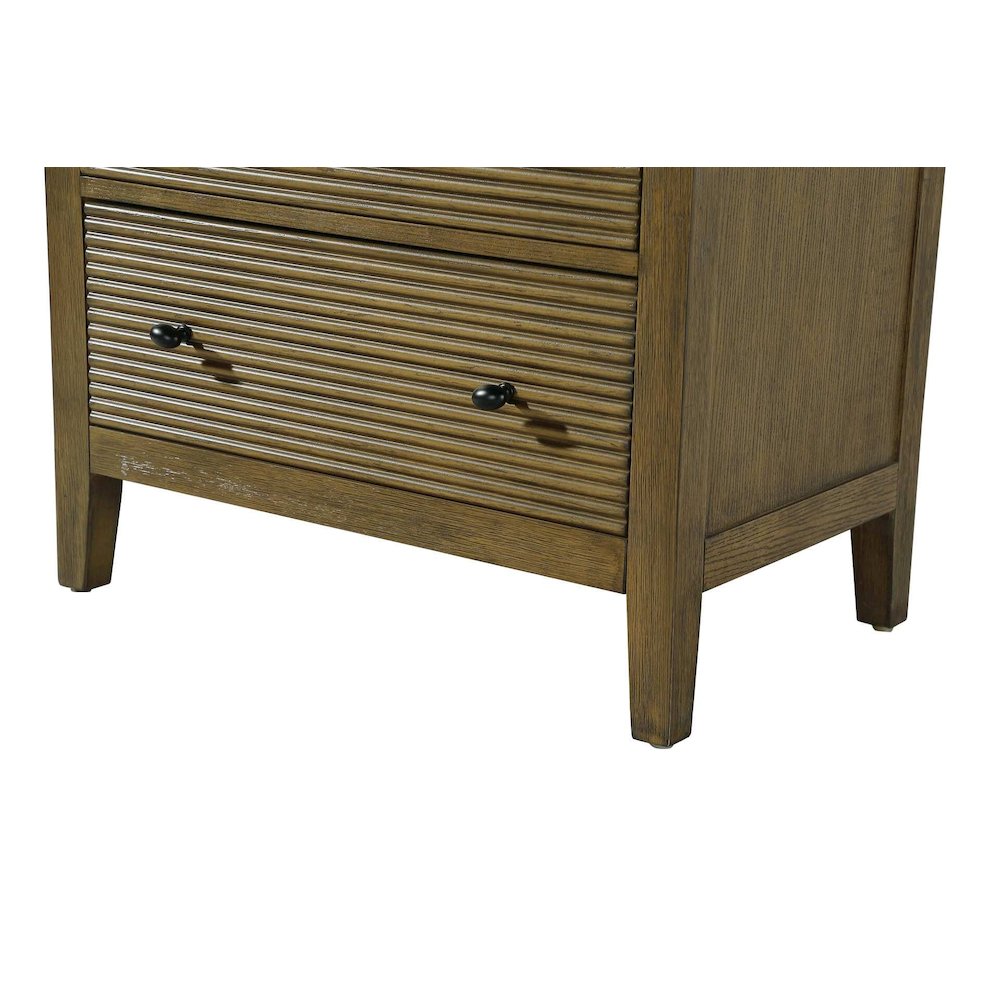 28 Inch Open Shelving Bath Storage Cabinet in Hazel Oak. Picture 5