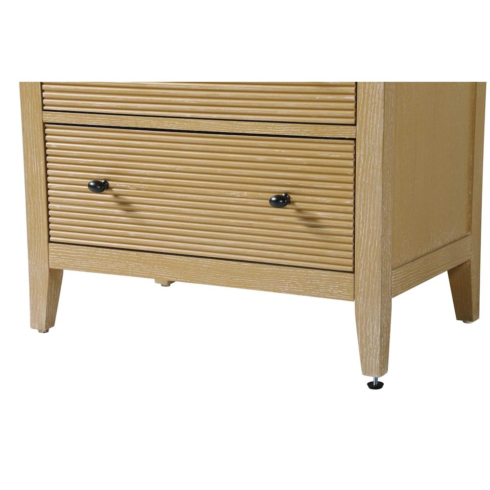 28 Inch Open Shelving Bath Storage Cabinet in Linen Oak. Picture 5