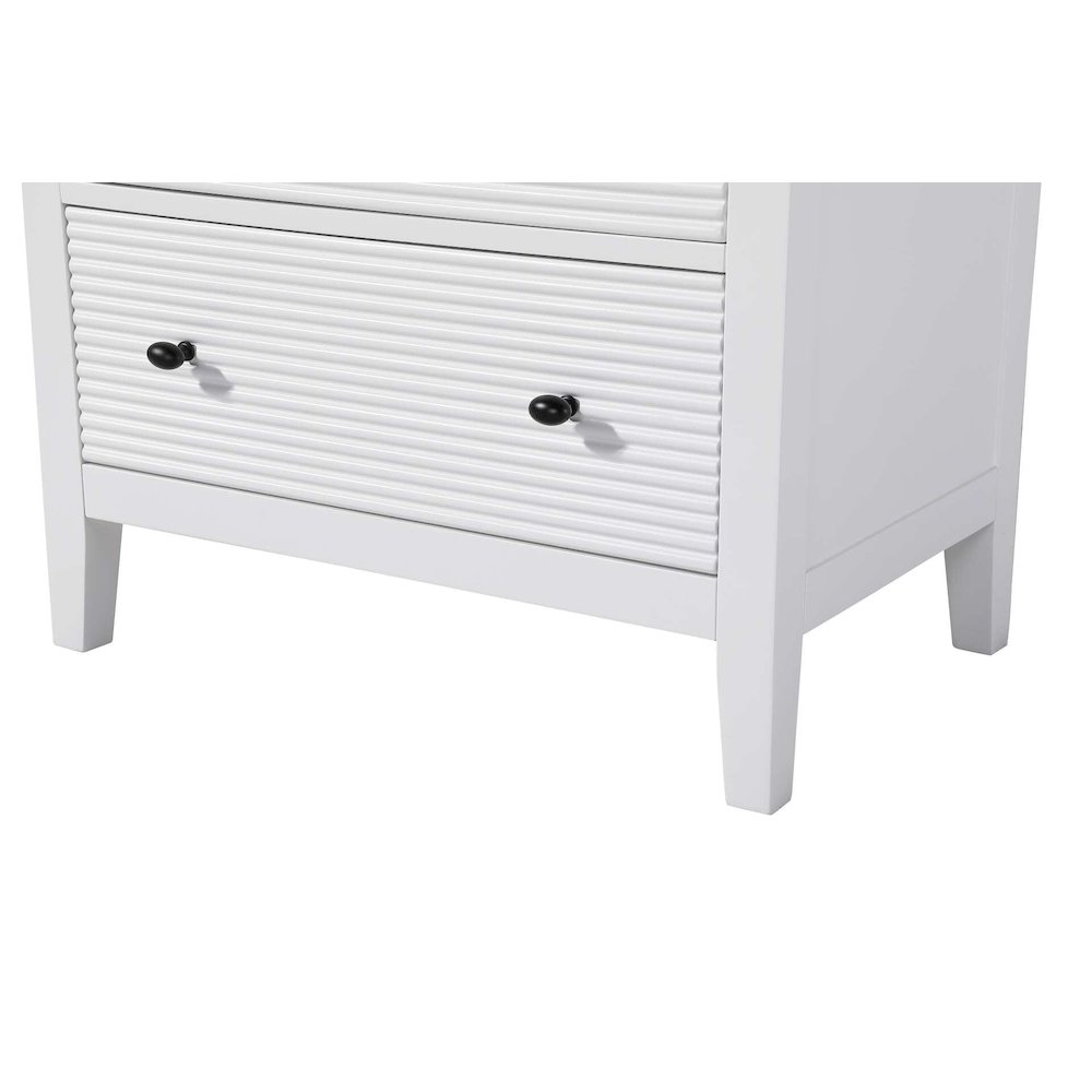 28 Inch Open Shelving Bath Storage Cabinet in White. Picture 5