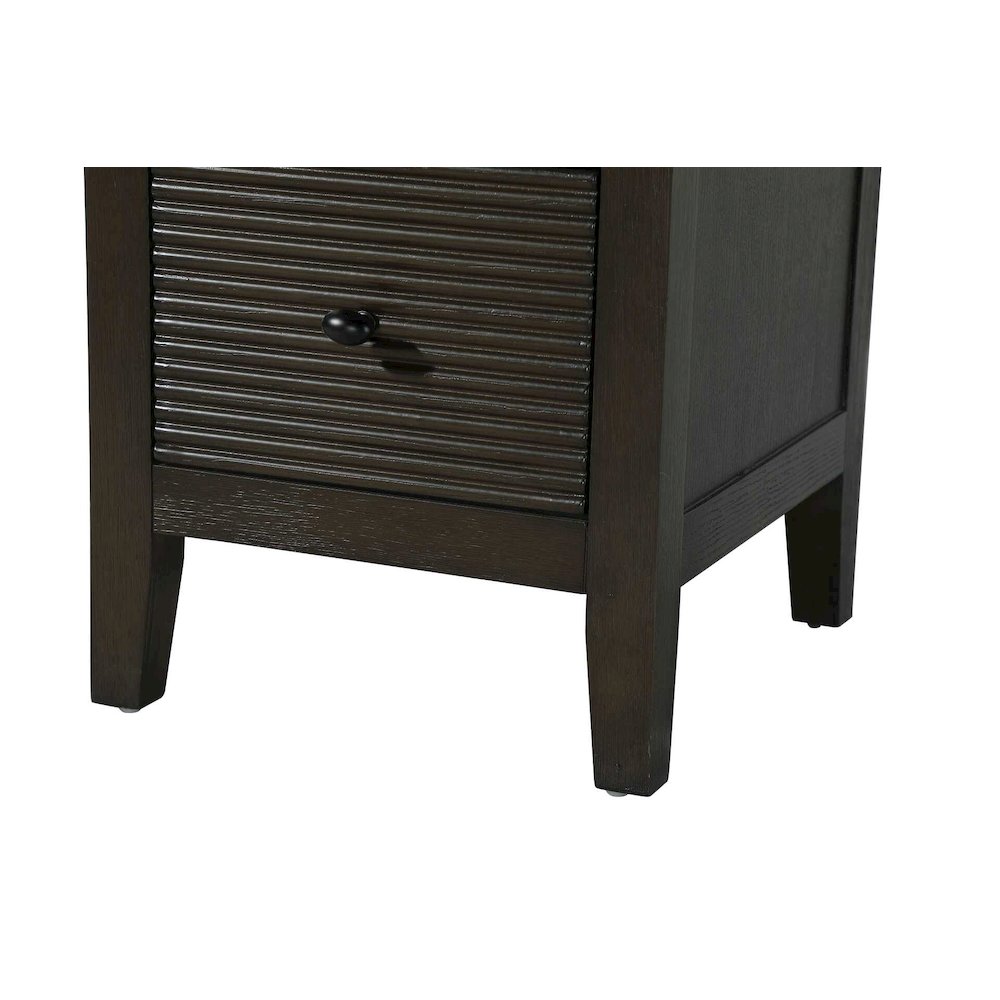 16 Inch Bath Storage Glass Cabinet in Chocolate Oak. Picture 6