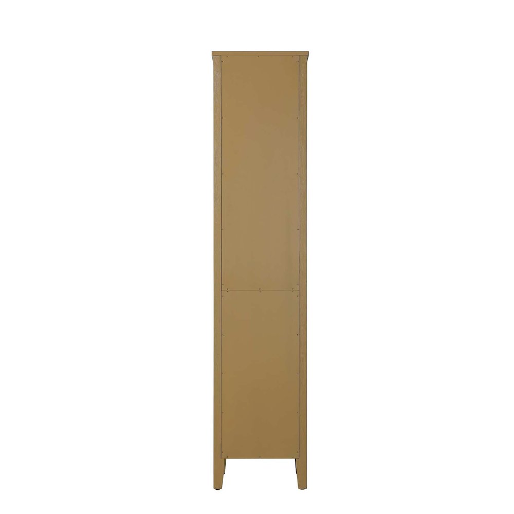 16 Inch Bath Storage Glass Cabinet in Hazel Oak. Picture 7
