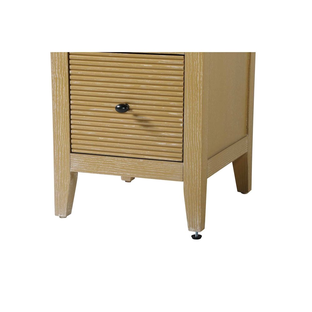 16 Inch Bath Storage Glass Cabinet in Linen Oak. Picture 6