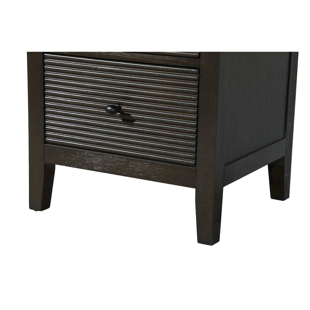 20 Inch Glass Bath Storage Glass Cabinet in Chocolate Oak. Picture 6