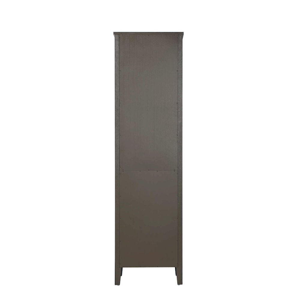 20 Inch Glass Bath Storage Glass Cabinet in Chocolate Oak. Picture 7