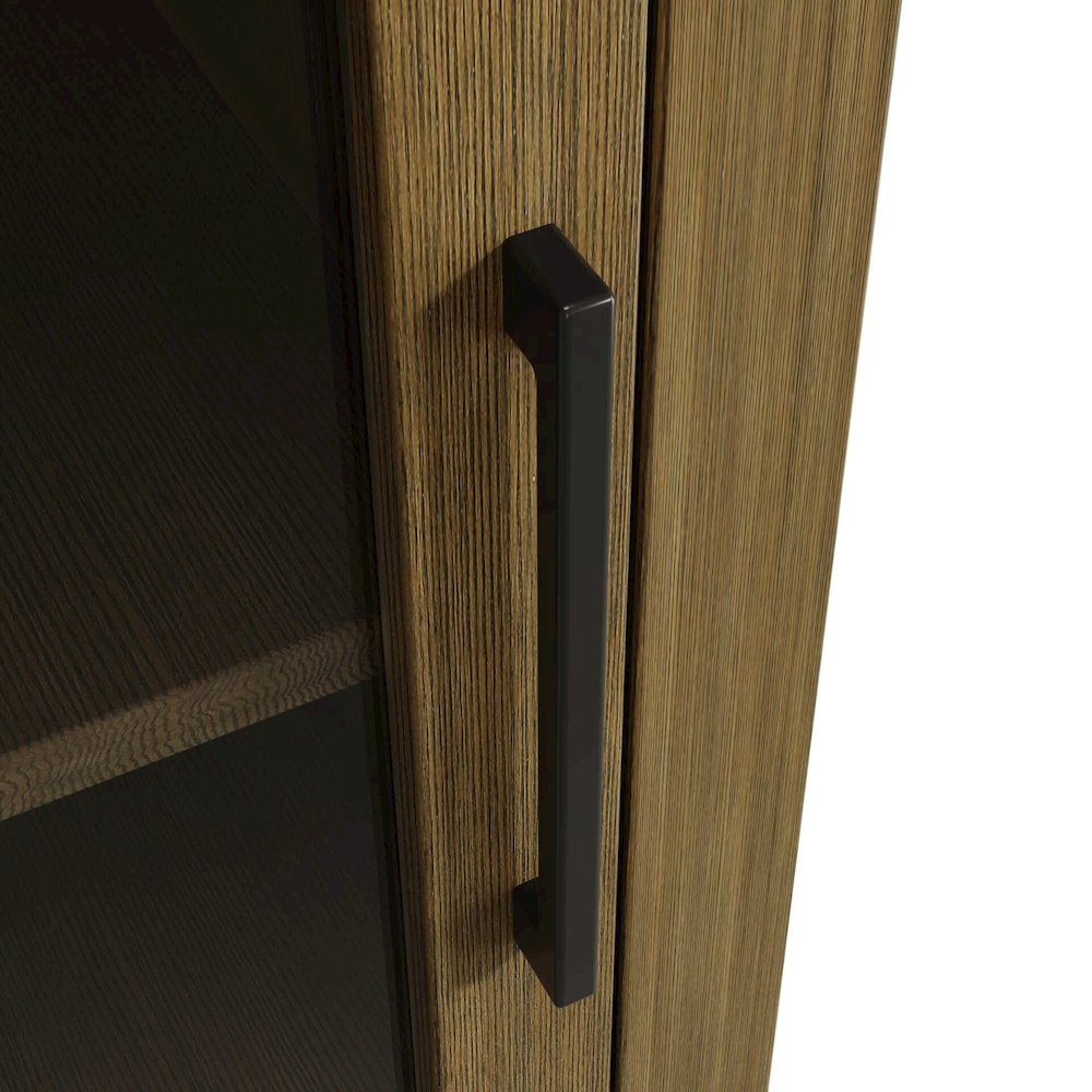 20 Inch Bath Storage Glass Cabinet in Hazel Oak. Picture 5