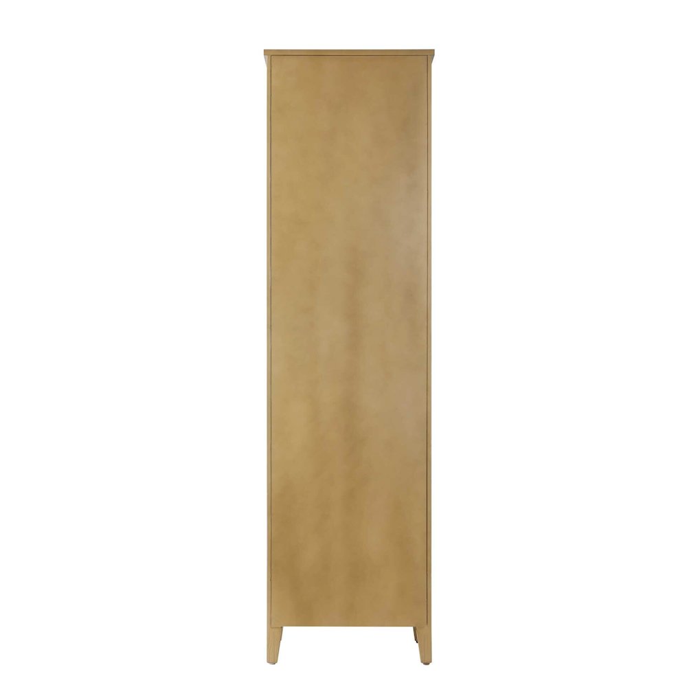 20 Inch Bath Storage Glass Cabinet in Linen Oak. Picture 7