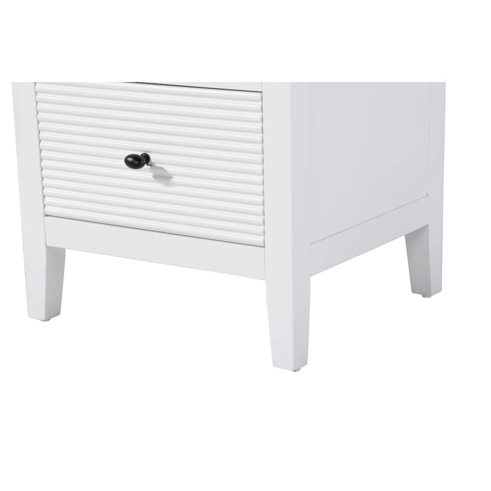 20 Inch Bath Storage Glass Cabinet in White. Picture 6