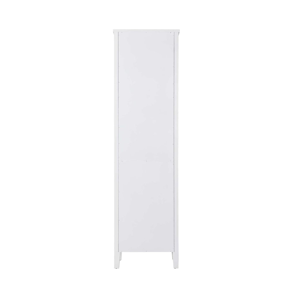20 Inch Bath Storage Glass Cabinet in White. Picture 7