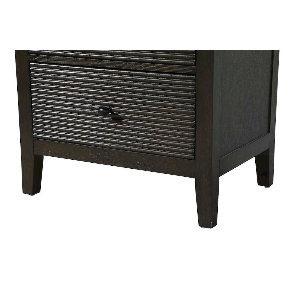 24 Inch Bath Storage Glass Cabinet in Chocolate Oak. Picture 6