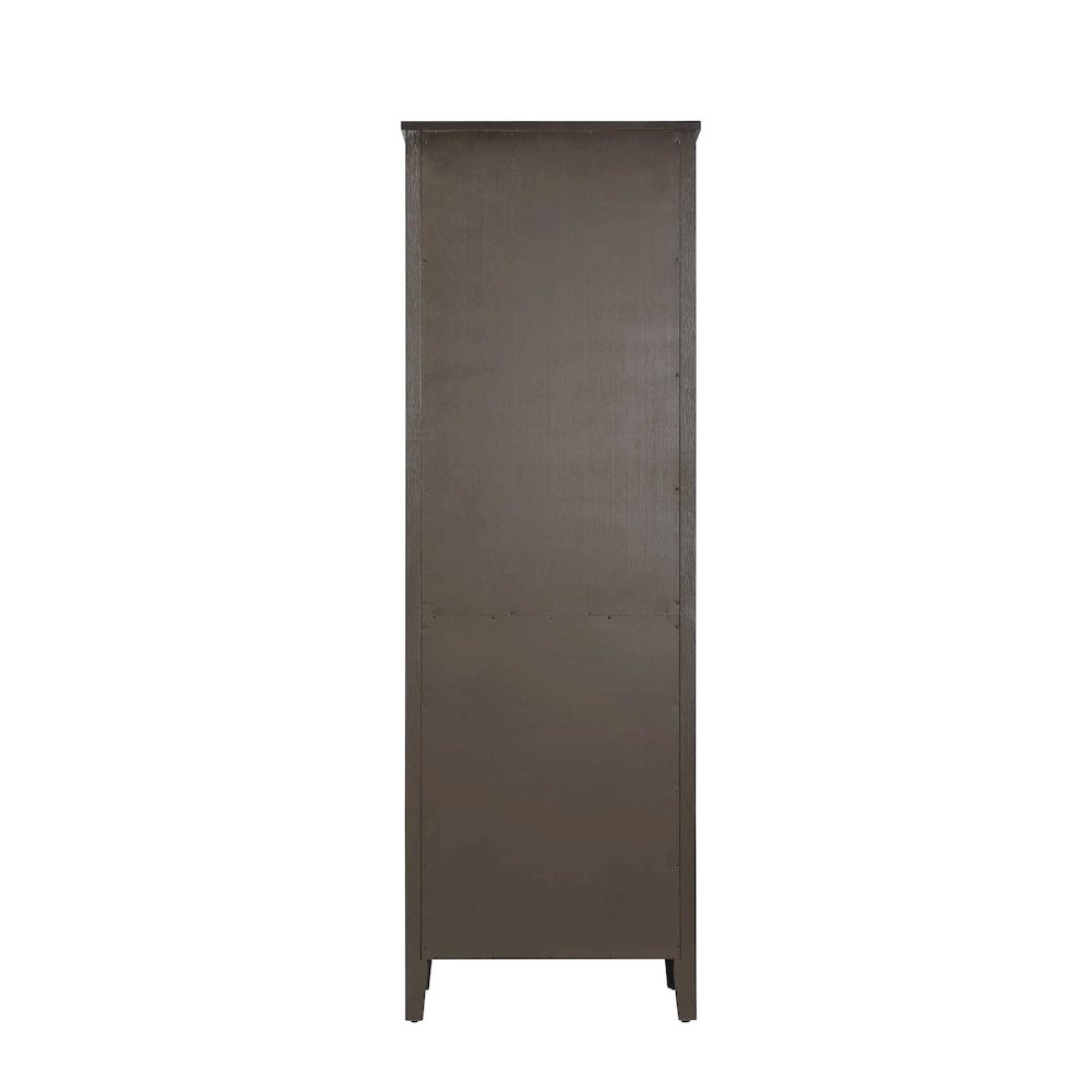 24 Inch Bath Storage Glass Cabinet in Chocolate Oak. Picture 7