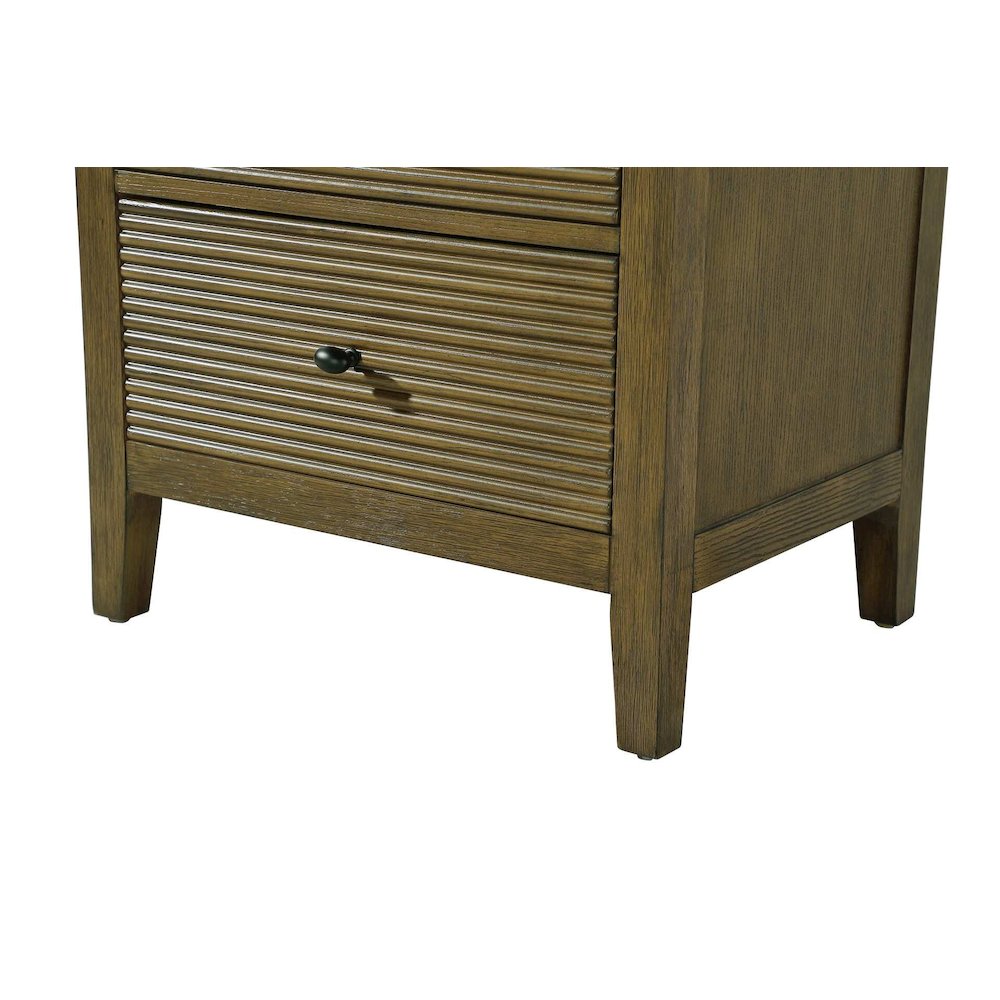 24 Inch Bath Storage Glass Cabinet in Hazel Oak. Picture 6