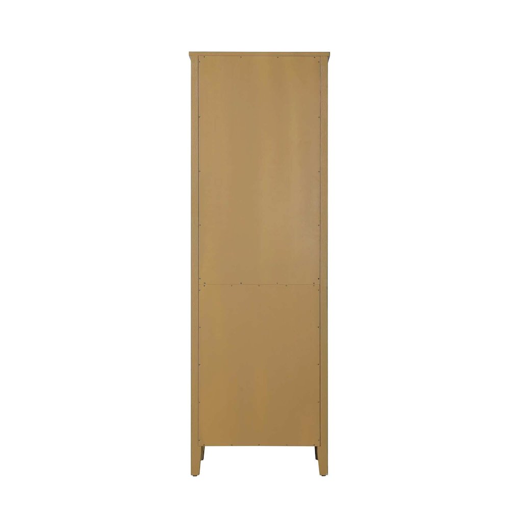 24 Inch Bath Storage Glass Cabinet in Hazel Oak. Picture 7