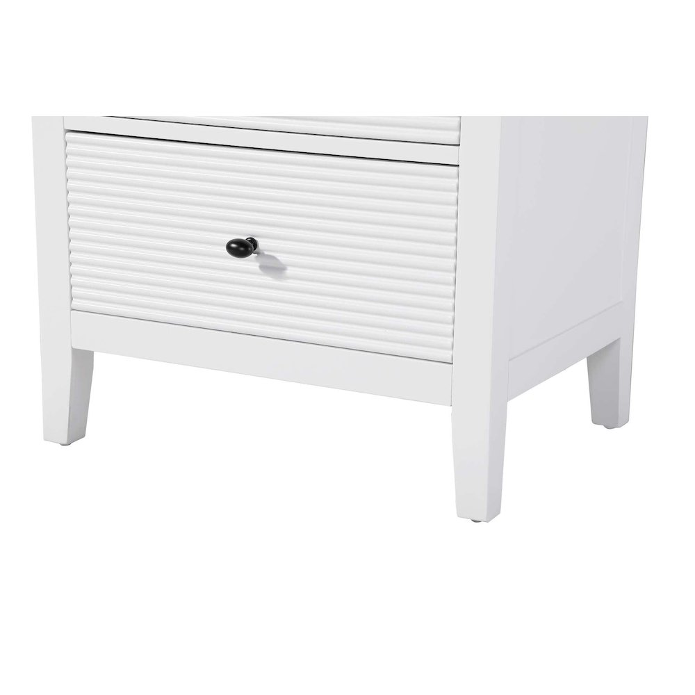 24 Inch Glass Bath Storage Glass Cabinet in White. Picture 6
