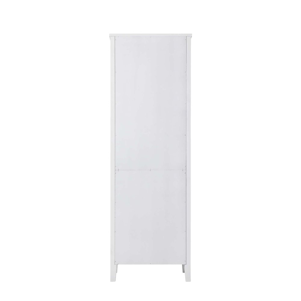 24 Inch Glass Bath Storage Glass Cabinet in White. Picture 7