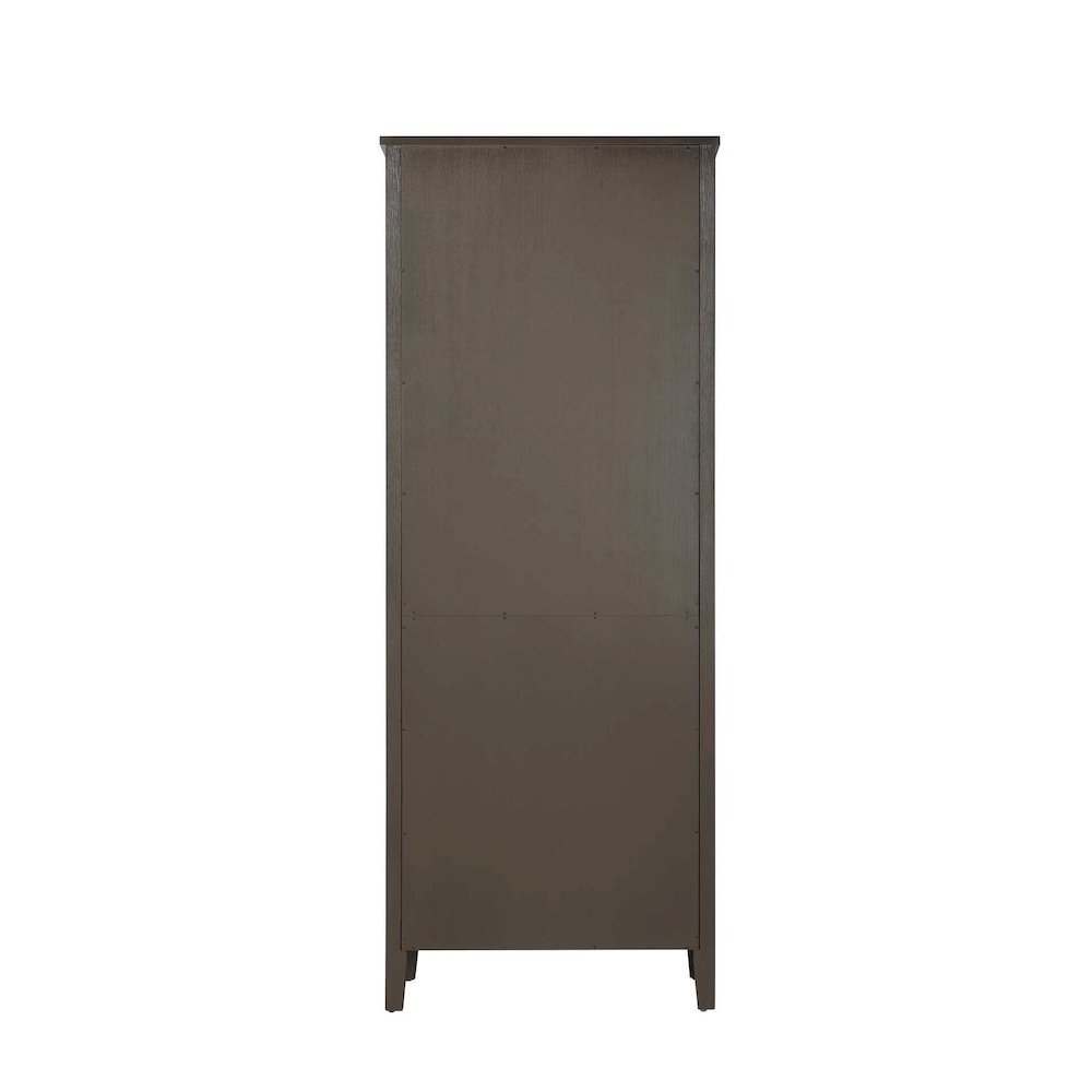 28 Inch Bath Storage Glass Cabinet in Chocolate Oak. Picture 7