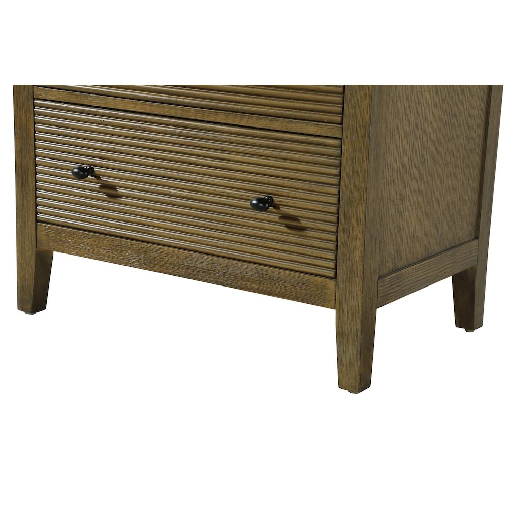 28 Inch Bath Storage Glass Cabinet in Hazel Oak. Picture 6