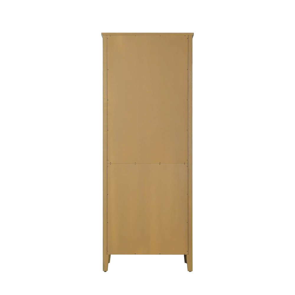 28 Inch Bath Storage Glass Cabinet in Hazel Oak. Picture 7