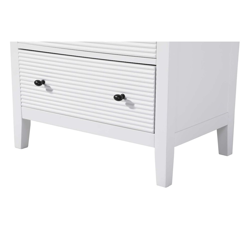 28 Inch Bath Storage Glass Cabinet in White. Picture 6