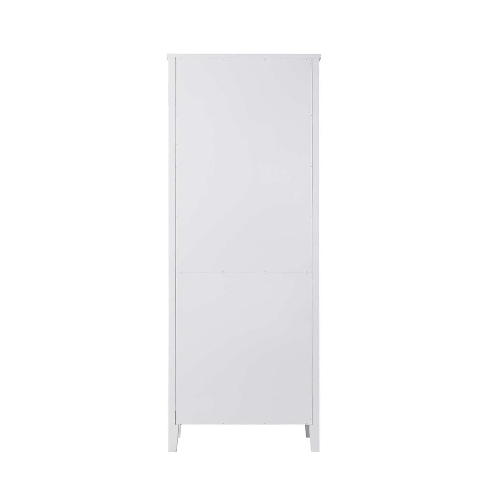 28 Inch Bath Storage Glass Cabinet in White. Picture 7