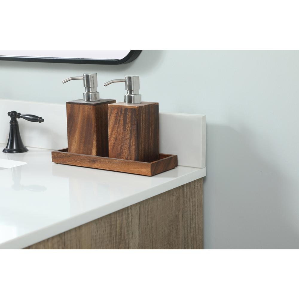 42 inch Single bathroom vanity in natural oak with backsplash. Picture 5