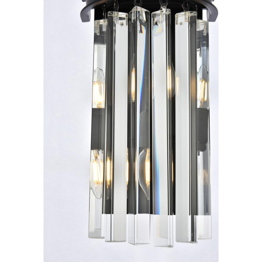 Sydney 2 light Matte Black Wall Sconce Clear Royal Cut Crystal. Picture 4