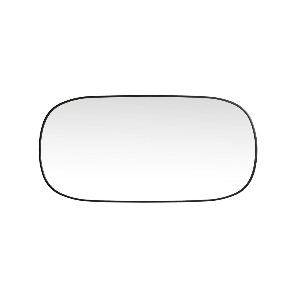Metal Frame Oval Mirror 30x60 Inch in Black. Picture 8