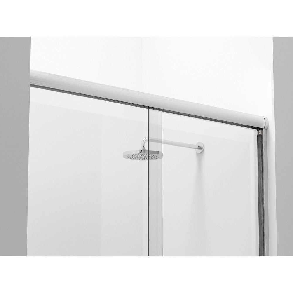 Semi-frameless shower door 60 x 72 in Polished Chrome. Picture 7