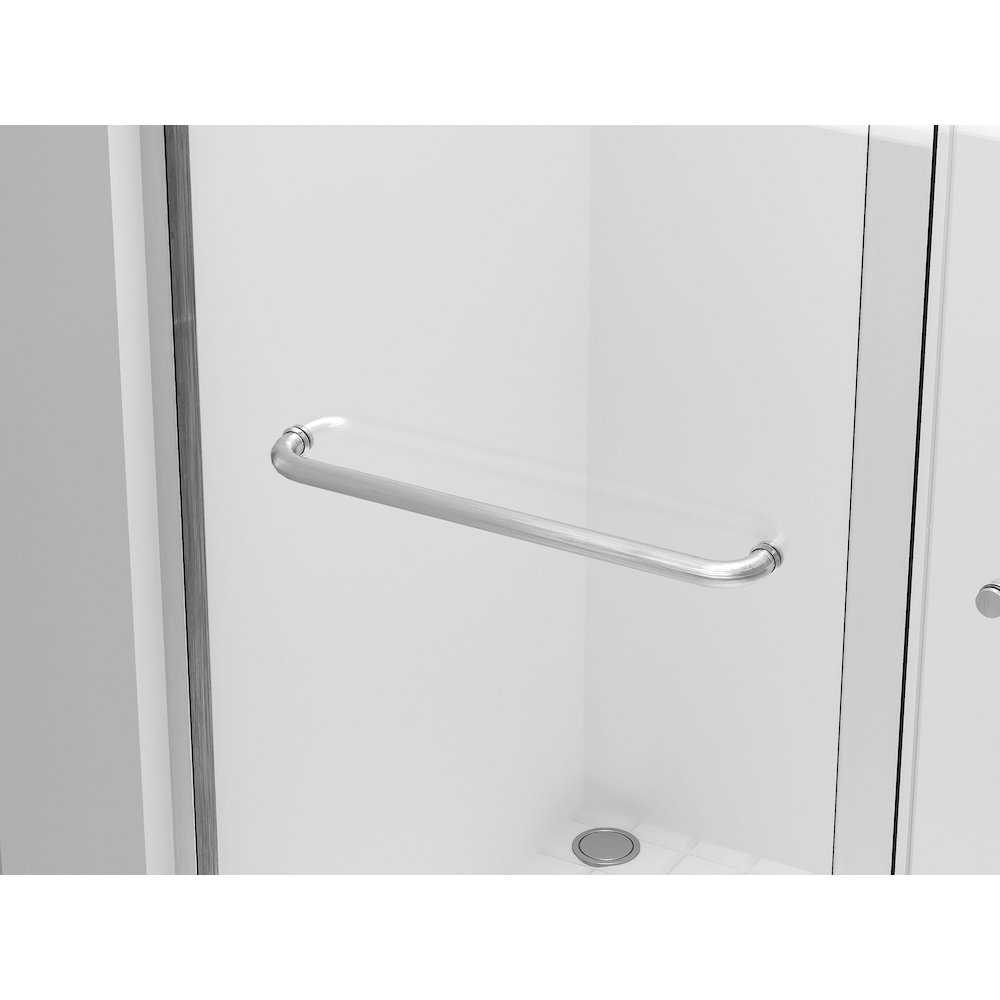 Semi-frameless shower door 60 x 72 in Polished Chrome. Picture 9