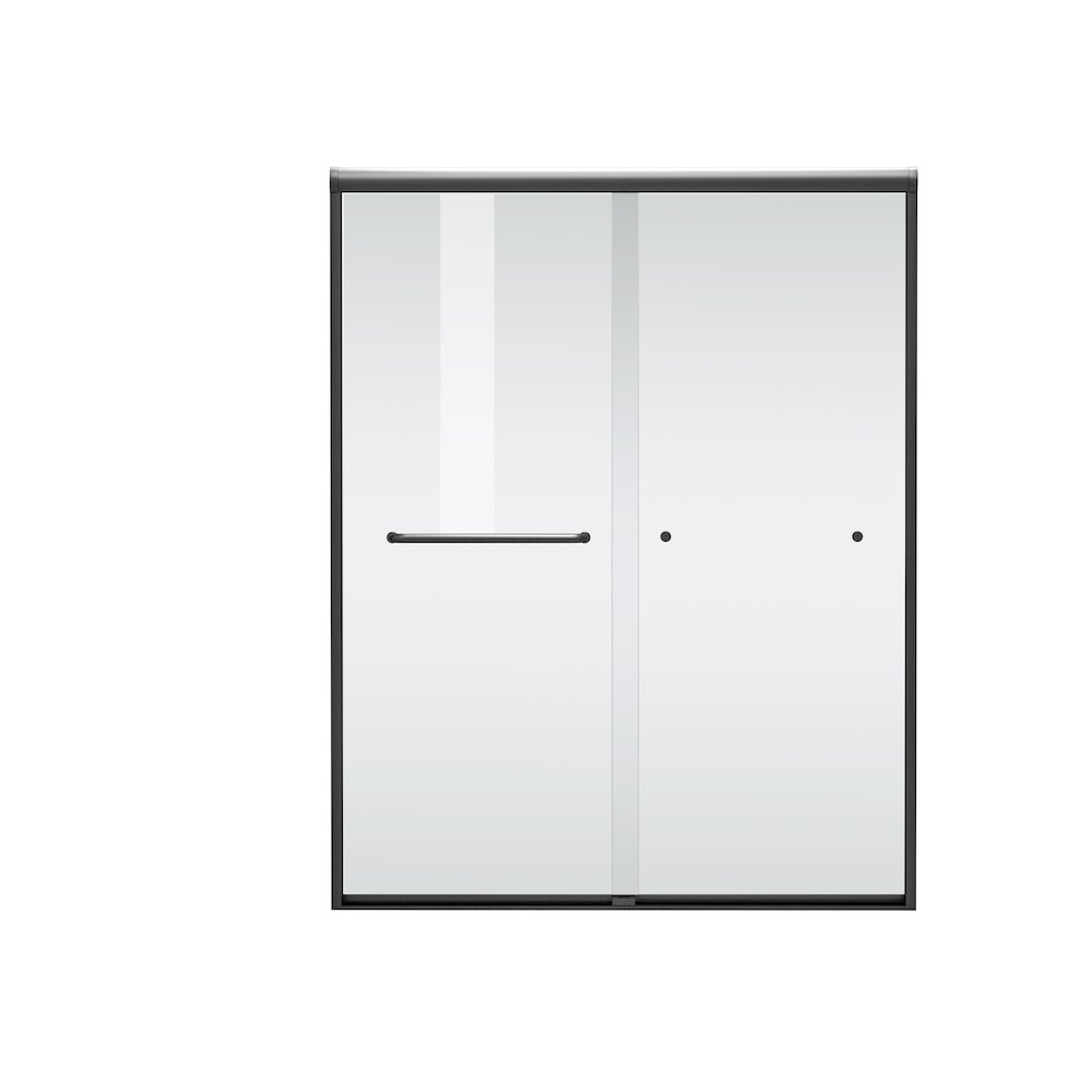 Semi-frameless shower door 60 x 72 in Brushed Nickel. Picture 11