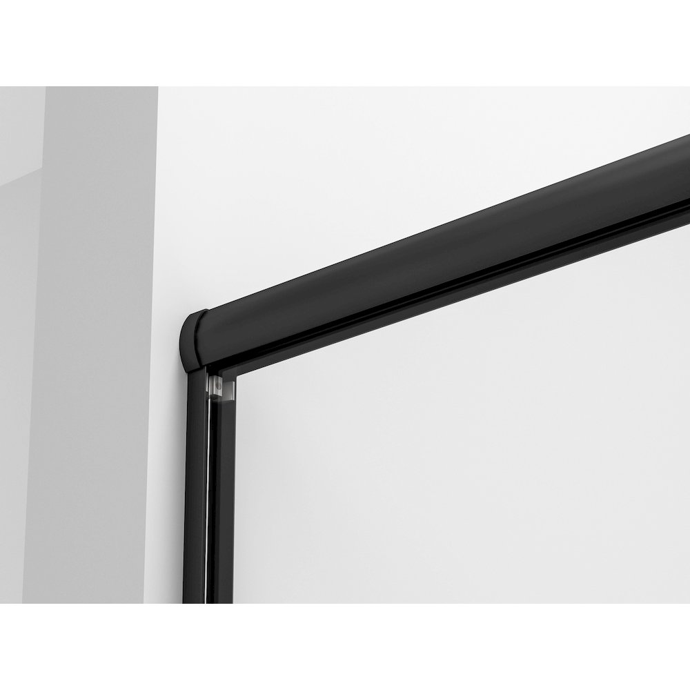 Semi-frameless shower door 60 x 72 in Brushed Nickel. Picture 8