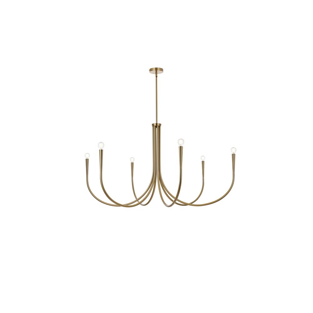 Layne 50 inch chandelier in Gold. Picture 1