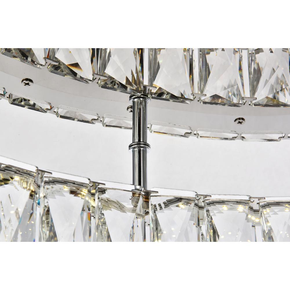 Monroe LED light Chrome Flush Mount Clear Royal Cut Crystal. Picture 6