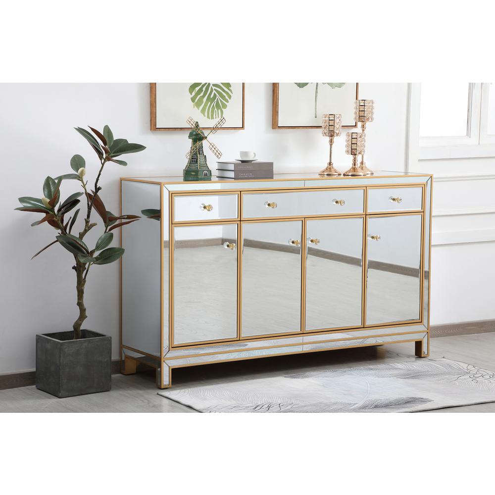 Reflexion 60 in. mirrored credenza in gold. Picture 2