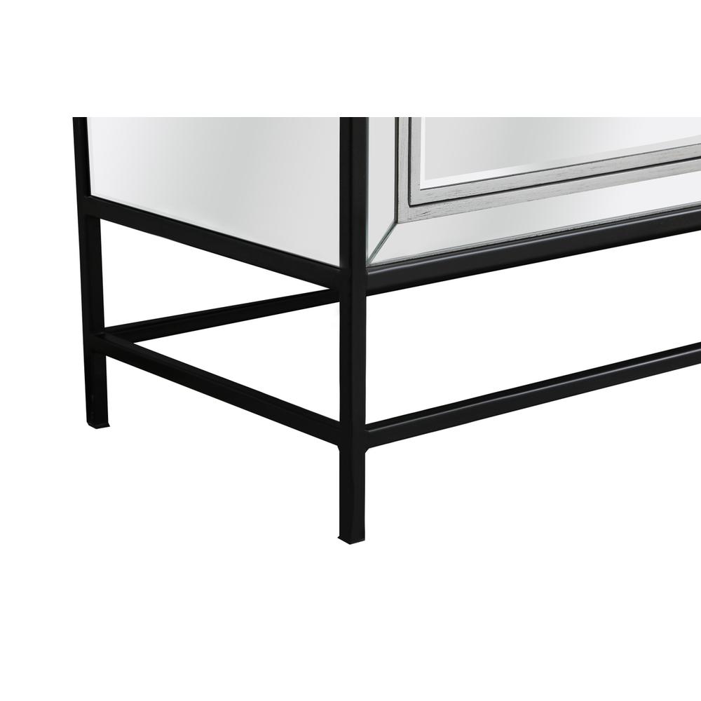 James 72 in. mirrored credenza in black. Picture 7
