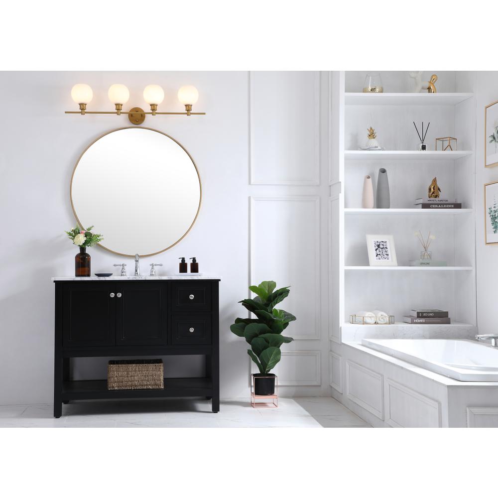 Collier 4 light Brass and Frosted white glass Wall sconce. Picture 14