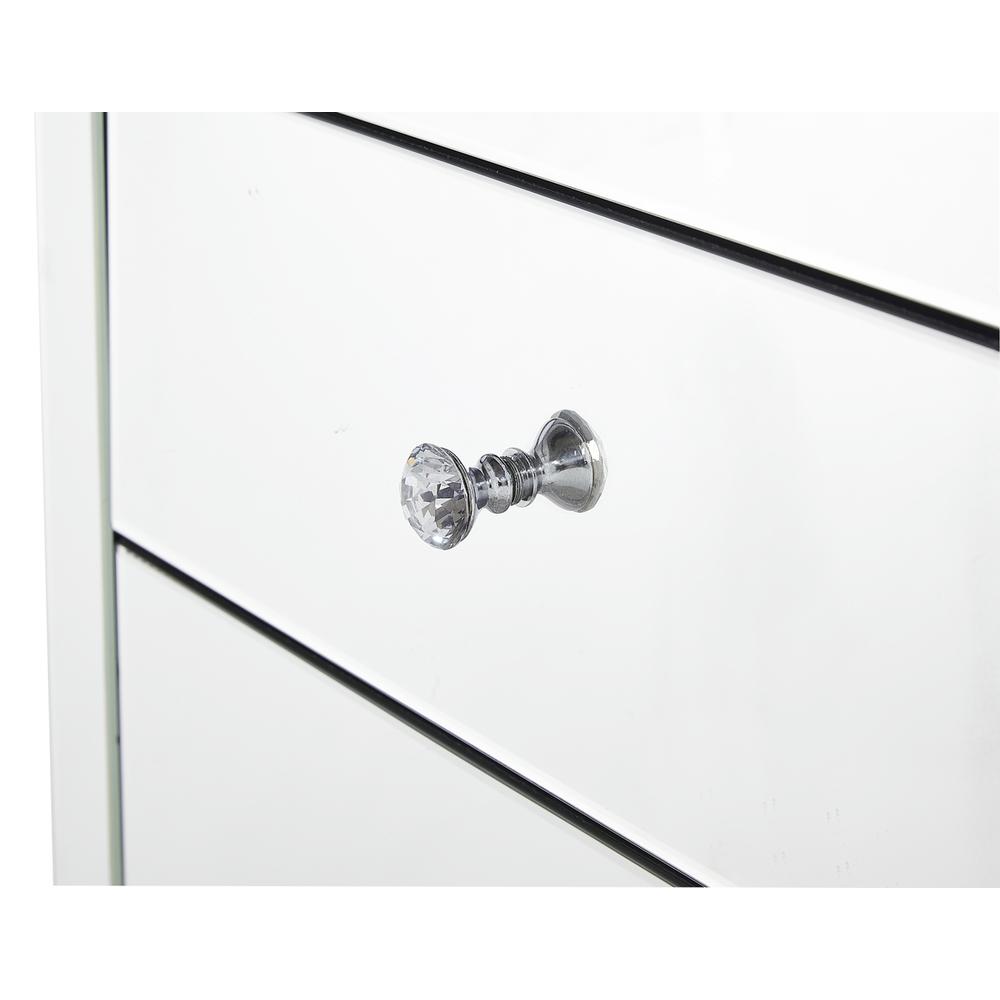 5 Drawer Chest 24 in x 18 in x 45 in.in clear mirror. Picture 5