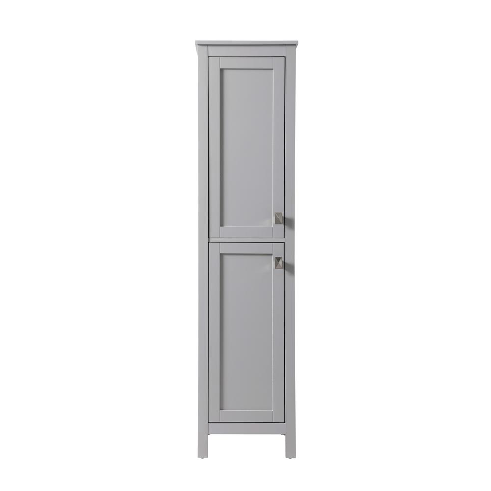 16 Inch Wide Bathroom Linen Storage Freestanding Cabinet In Grey. Picture 1