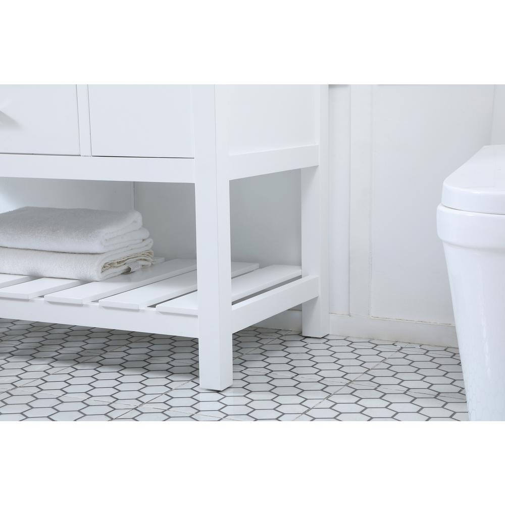 48 inch Single bathroom vanity in white with backsplash. Picture 6