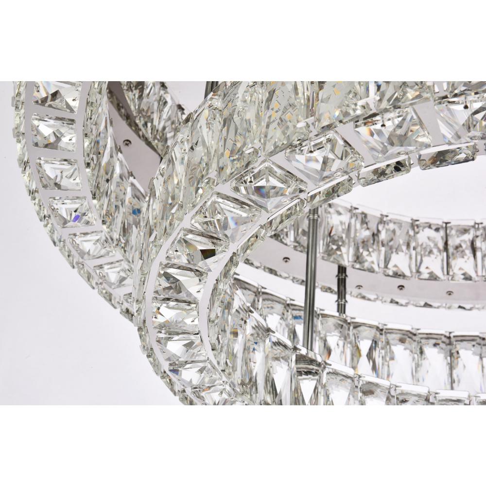 Monroe 30 inch LED double flush mount in chrome. Picture 5