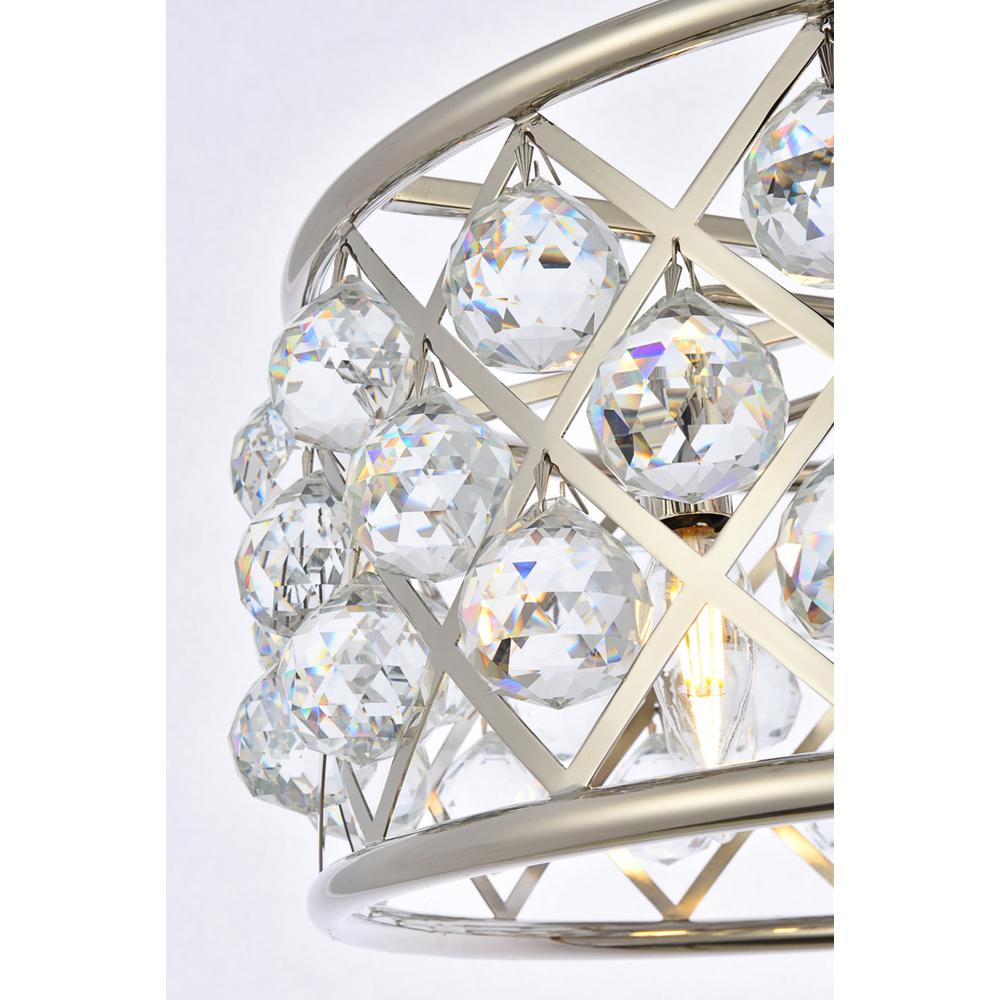 Madison 5 light polished Nickel Chandelier Clear Royal Cut Crystal. Picture 3