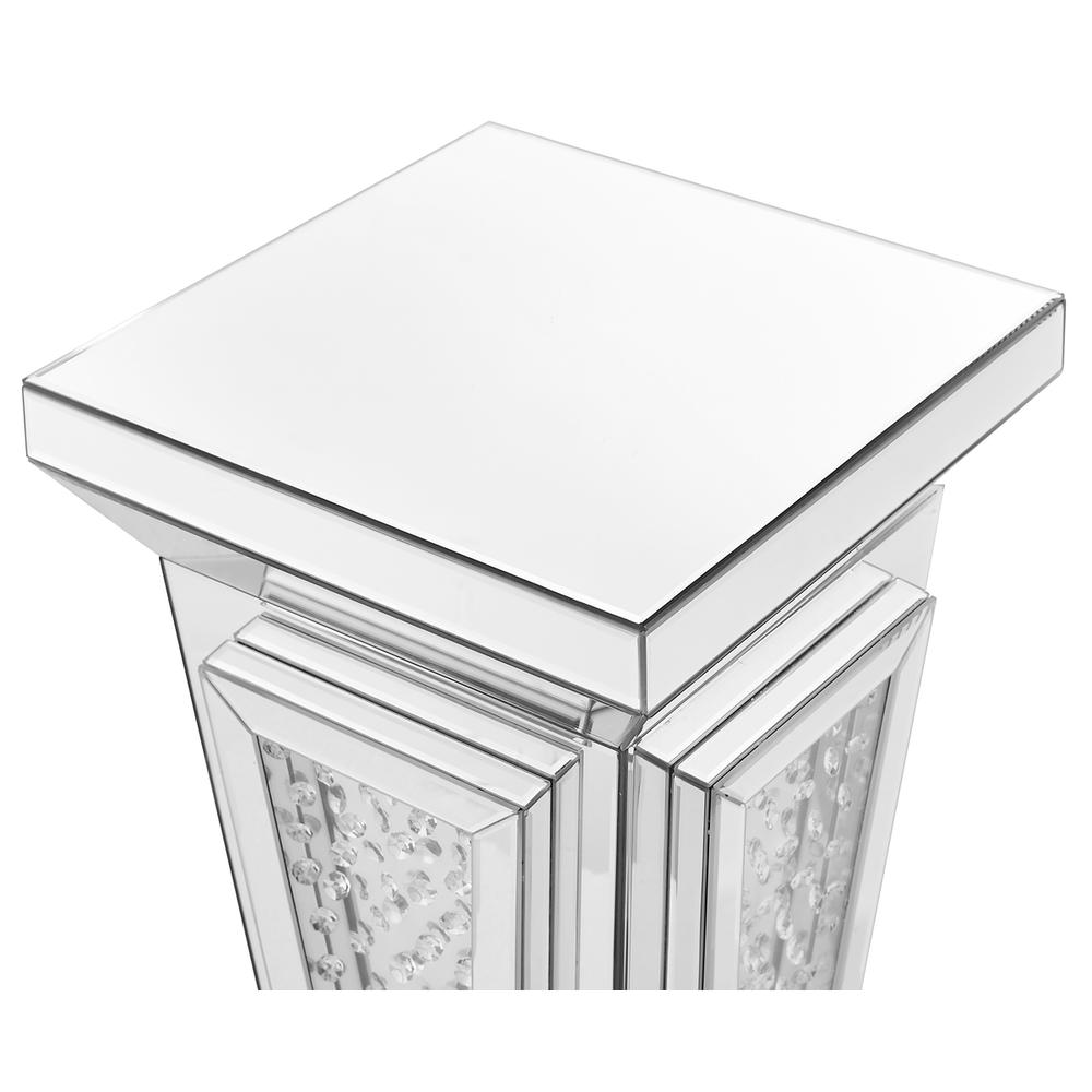 15 inch Crystal End Table In Clear Mirror Finish. Picture 4