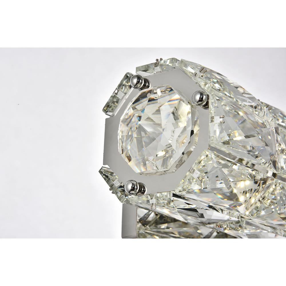 Valetta Integrated Led Chip Light Chrome Wall Sconce Clear Royal Cut Crystal. Picture 5